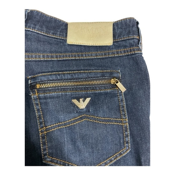 ARMANI Jeans vintage blue denim pants, low waist, regular fit indigo zip up 28 - Picture 3 of 15